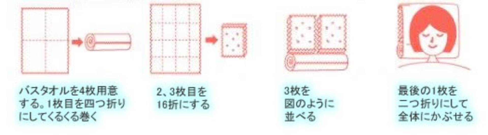 バスタオル枕